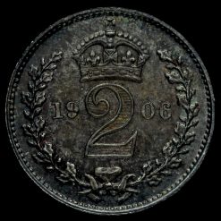 1906 Edward VII Silver Maundy Twopence Reverse