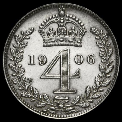 1906 Edward VII Silver Maundy Fourpence Reverse
