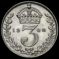 1908 Edward VII Silver Threepence Reverse