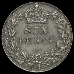 1910 Edward VII Silver Sixpence Reverse