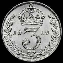 1916 George V Silver Threepence Reverse