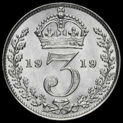 1919 George V Silver Threepence Reverse