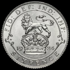 1924 George V Silver Sixpence Reverse
