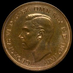 1937 George VI Bronze Proof Halfpenny Obverse