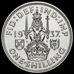1937 George VI Silver Proof Scottish Shilling Reverse