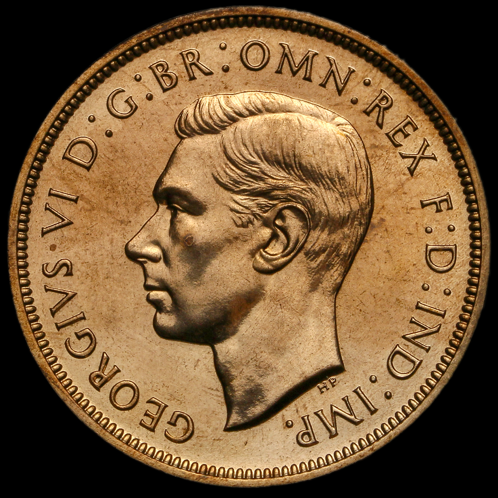 1937 VI Bronze Proof Penny