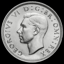 1945 George VI Silver English Shilling Obverse