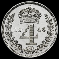 1946 George VI Silver Maundy Fourpence Reverse