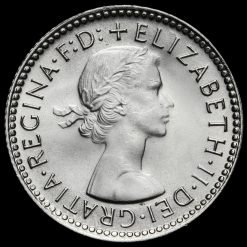 Australia 1963 Elizabeth II Silver Sixpence Obverse