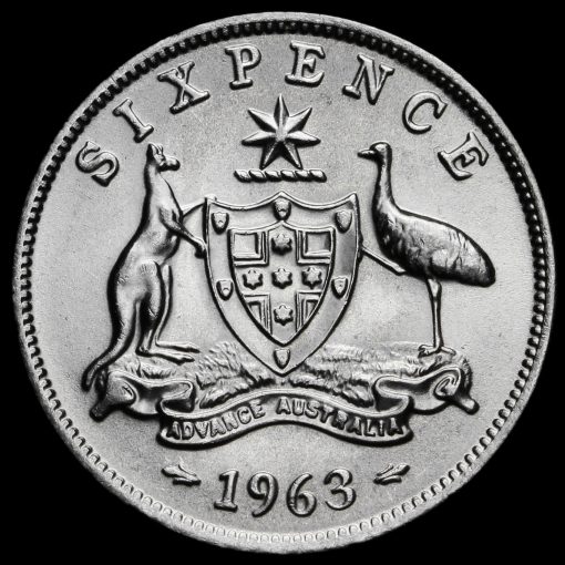 Australia 1963 Elizabeth II Silver Sixpence Reverse
