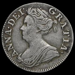 1713 Queen Anne Early Milled Silver Maundy Threepence Obverse