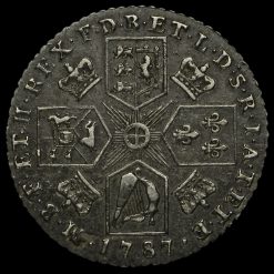 1787 George III Early Milled Silver Shilling Reverse