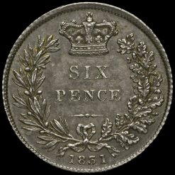 1831 William IV Milled Silver Sixpence Reverse