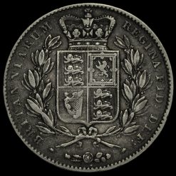 1847 Queen Victoria Young Head Silver XI Crown Reverse