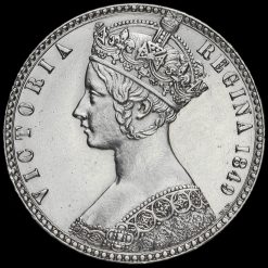 1849 Queen Victoria Godless Florin Obverse