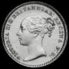 1865 Queen Victoria Young Head Silver Maundy Penny Obverse