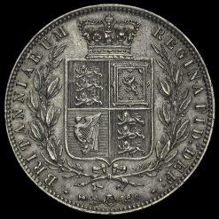 1874 Young Head Silver Half Crown Reverse