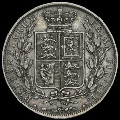 1881 Queen Victoria Young Head Silver Half Crown Reverse