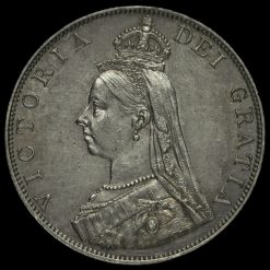 1887 Queen Victoria Jubilee Head Silver Double Florin Obverse