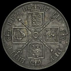 1887 Queen Victoria Jubilee Head Silver Double Florin Reverse