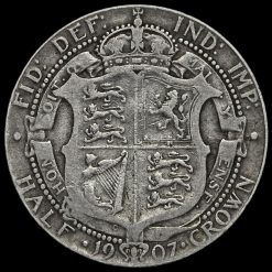 1907 Edward VII Silver Half Crown Reverse