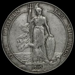 1910 Edward VII Silver Florin Reverse