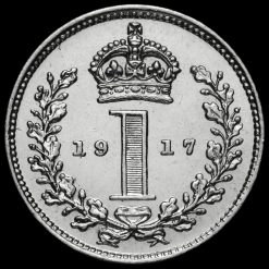1917 George V Silver Maundy Penny Reverse