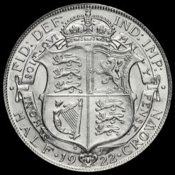 1922 George V Silver Half Crown Reverse