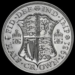 1931 George V Silver Half Crown Reverse