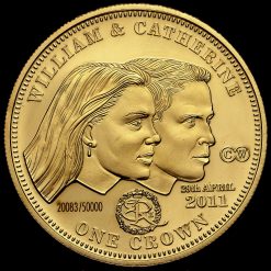Tristan Da Cunha 2011 Limited Edition William & Catherine Crown Coin Reverse
