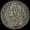 1746 George II Early Milled Silver Lima Half Crown Obverse