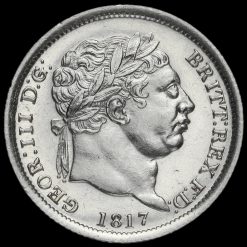 1817 George III Milled Silver Shilling Obverse