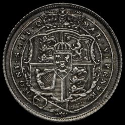 1820 George III Milled Silver Sixpence Reverse