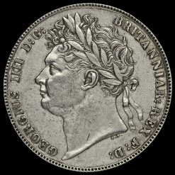 1821 George IV Milled Silver Half Crown Obverse