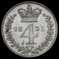 1831 William IV Milled Silver Maundy Fourpence Reverse