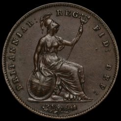 1844 Queen Victoria Young Head Copper Penny Reverse
