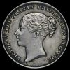 1853 Queen Victoria Young Head Silver Shilling Obverse