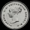 1871 Queen Victoria Young Head Silver Maundy Twopence Obverse