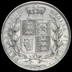 1882 Queen Victoria Young Head Silver Half Crown Reverse