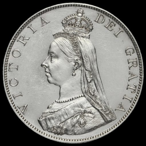 1887 Queen Victoria Jubilee Head Silver Double Florin Obverse