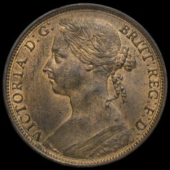 1887 Queen Victoria Bun Head Penny Obverse