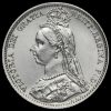 1889 Queen Victoria Jubilee Head Silver Sixpence Obverse