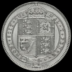 1889 Queen Victoria Jubilee Head Silver Shilling Reverse