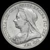 1893 Queen Victoria Veiled Head Silver Sixpence Obverse