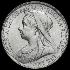 1897 Queen Victoria Veiled Head Silver Florin Obverse