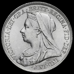 1898 Queen Victoria Veiled Head Silver Shilling Obverse