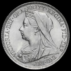 1899 Queen Victoria Veiled Head Silver Sixpence Obverse