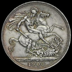 1900 Queen Victoria Veiled Head Silver LXIV Crown Reverse