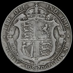 1906 Edward VII Silver Half Crown Reverse