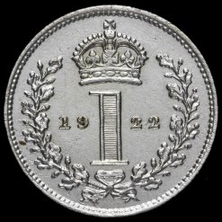 1922 George V Silver Maundy Penny Reverse